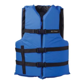 Adult Onyx Universal Life Jacket 3XL Blue