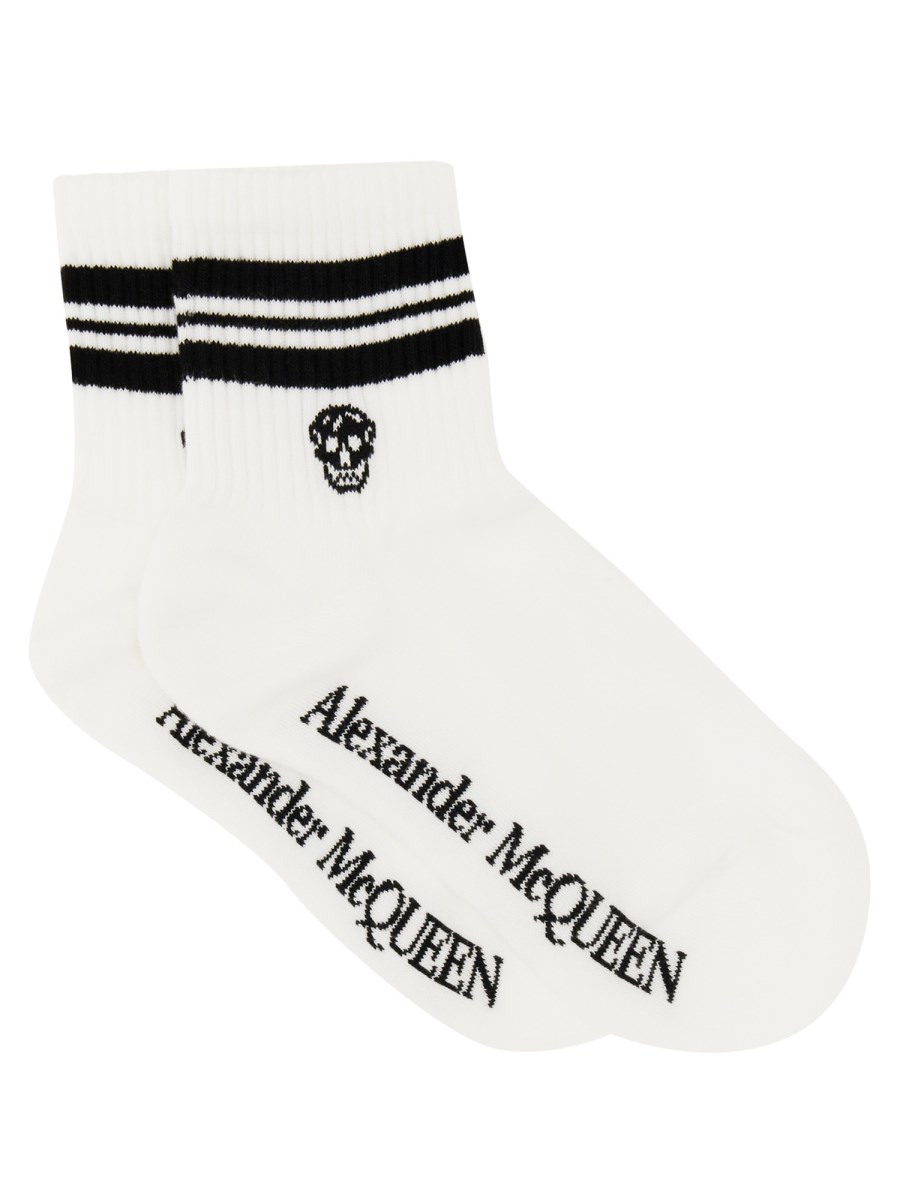 ALEXANDER McQUEEN    COTTON SOCK WITH LOGO