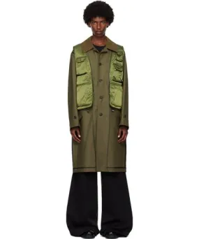 Andersson Bell Khaki Layered Inside-Out Coat