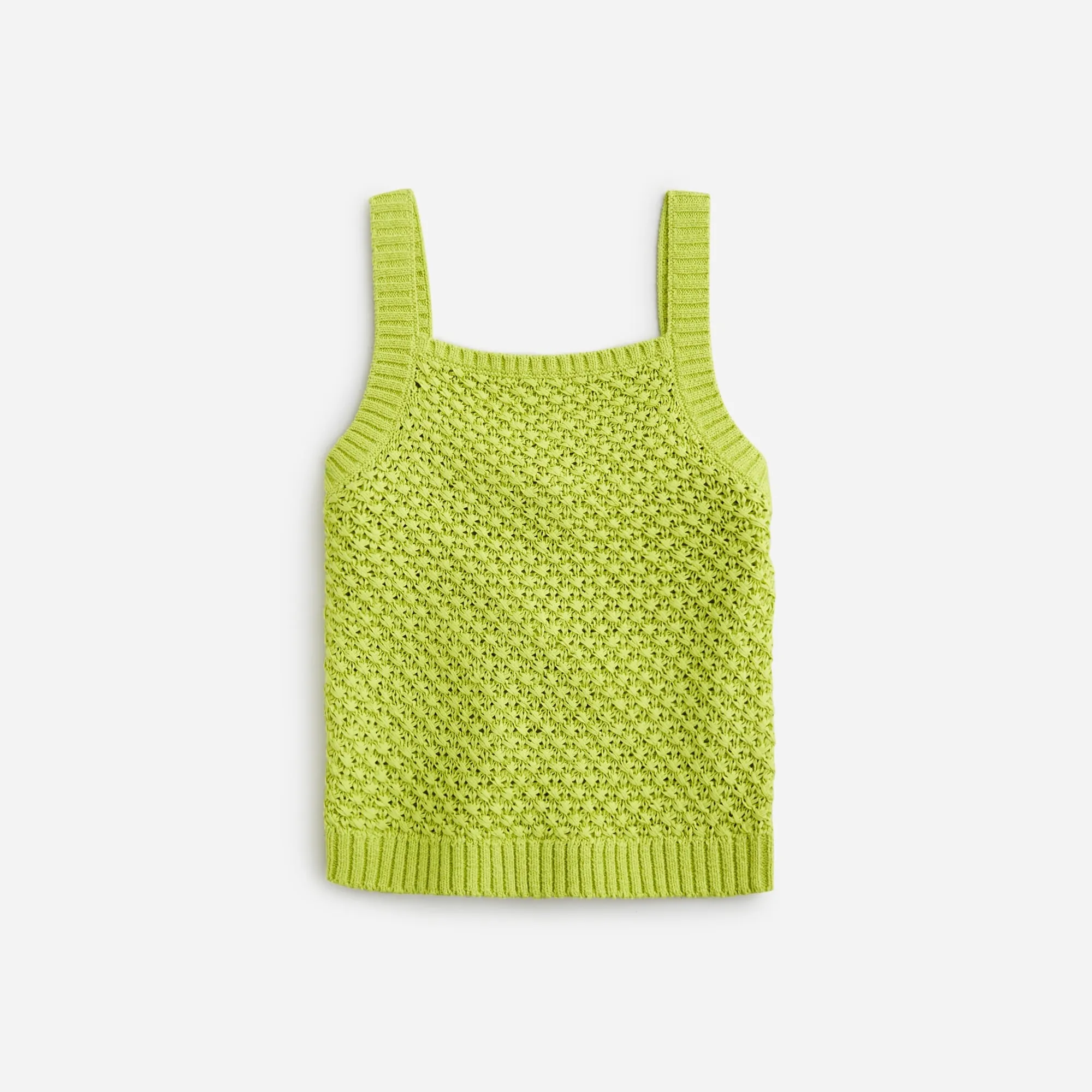 Basket-stitch sweater-tank