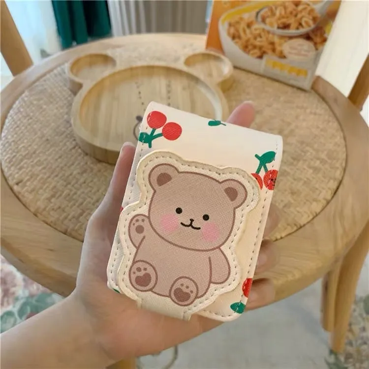 Bear lipstick bag with mirror