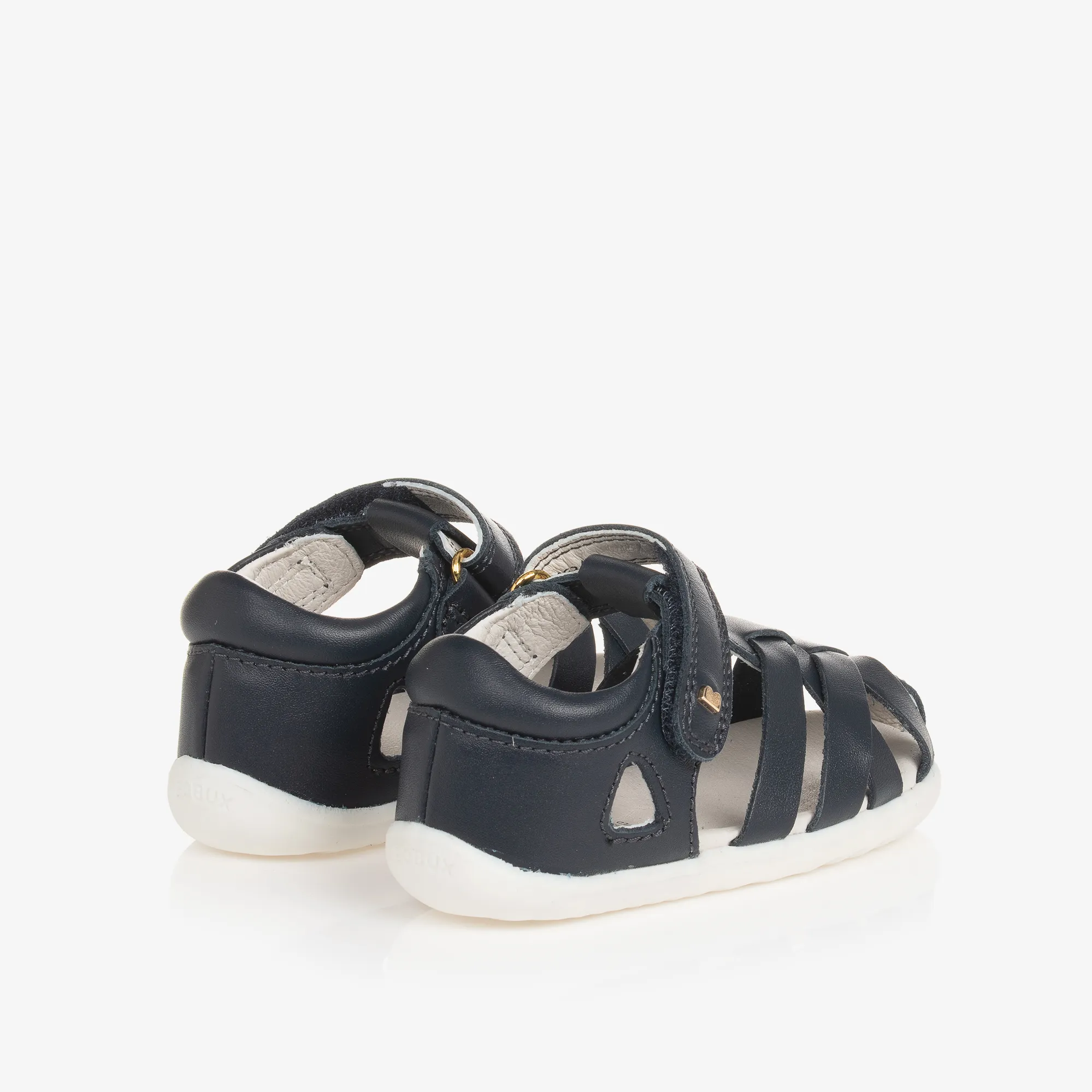 Blue Leather First Walker Sandals