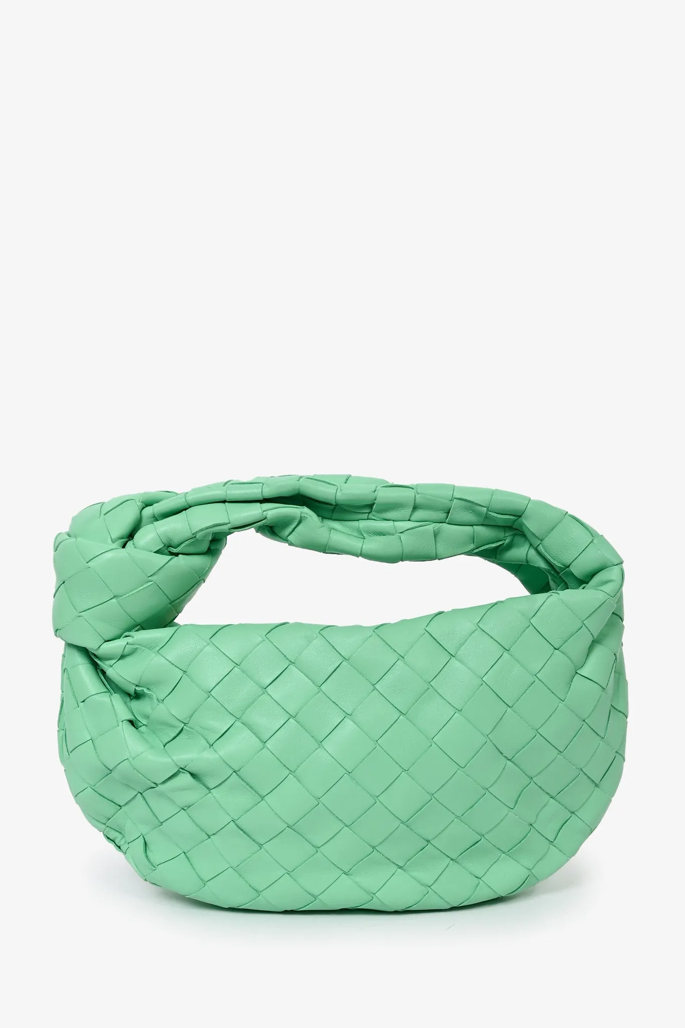 Bottega Veneta Green Leather Mini Jodie Bag