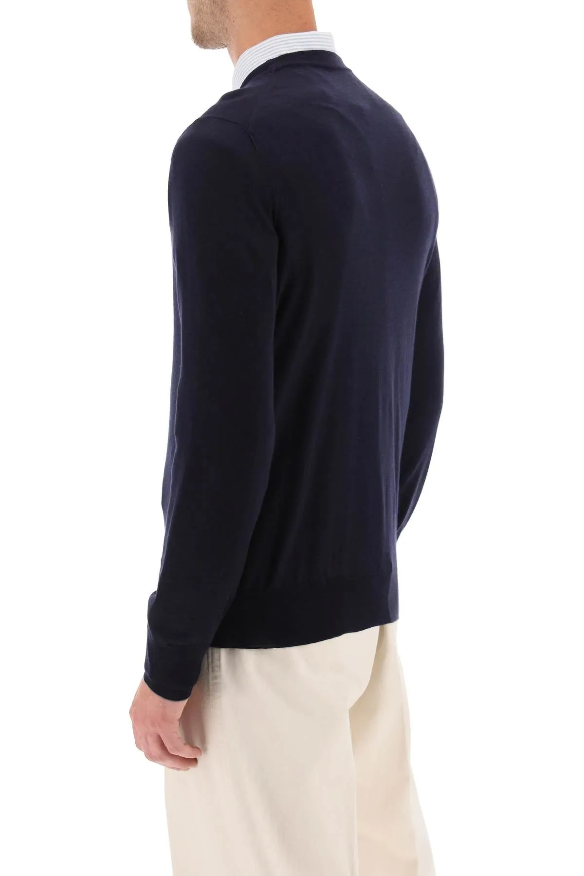 Brunello Cucinelli Fine Wool Cashmere Sweater   Blue