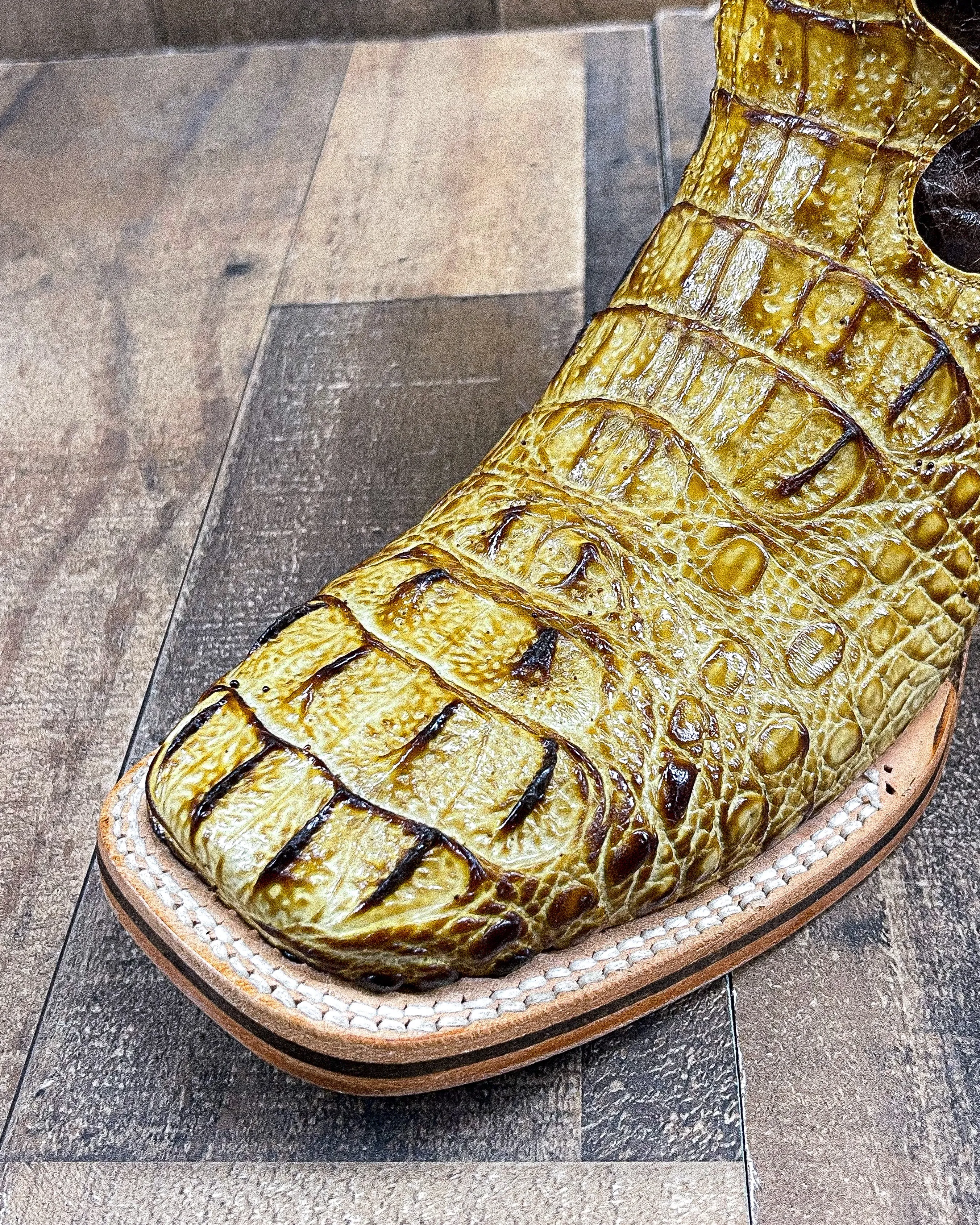 CAIMAN NECK HONEY | MEN SQUARE TOE COWBOY BOOTS