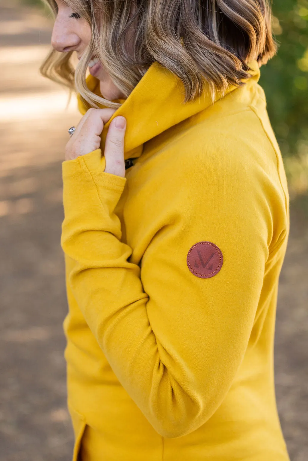 Classic Zoey ZipCowl Sweatshirt - Mustard