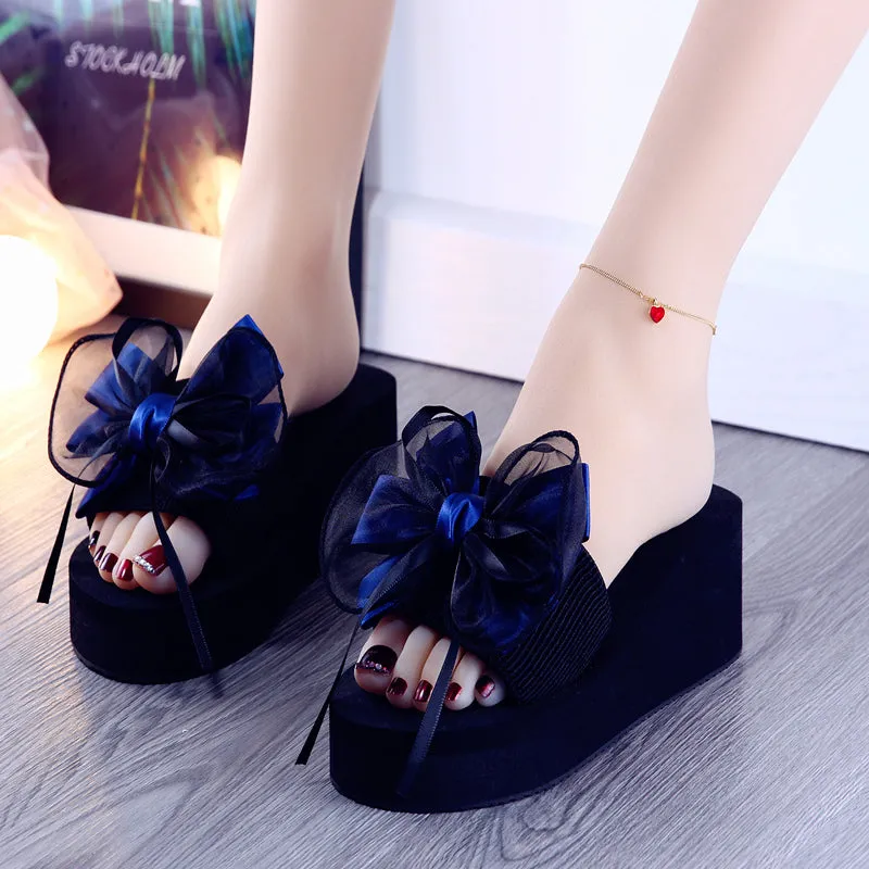 Cute Black Bow Sweet Chic Sandals ON880