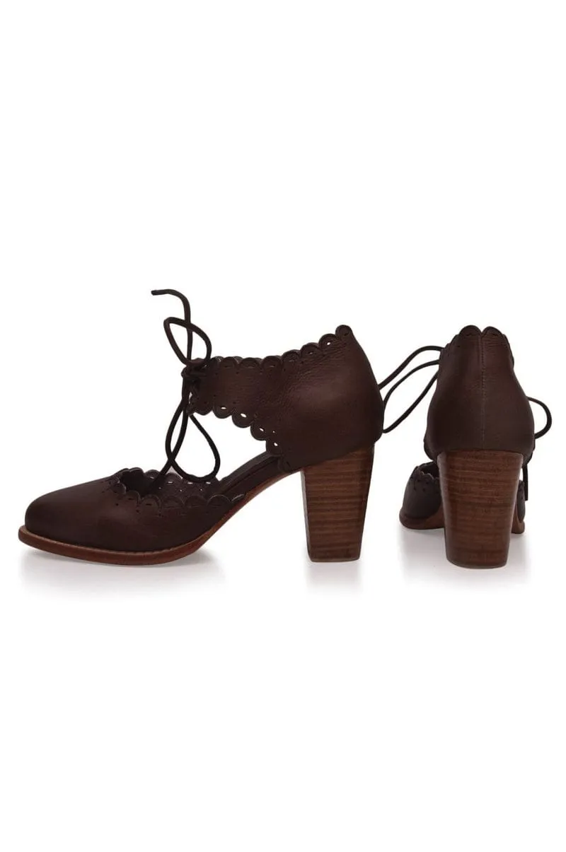 Dance Queen Heels in Dark Brown