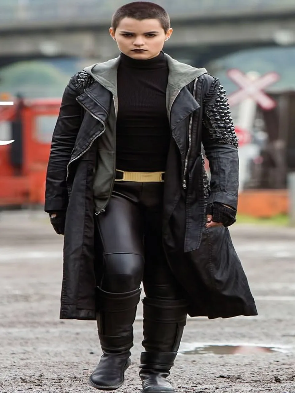 Deadpool Brianna Hildebrand Leather Coat