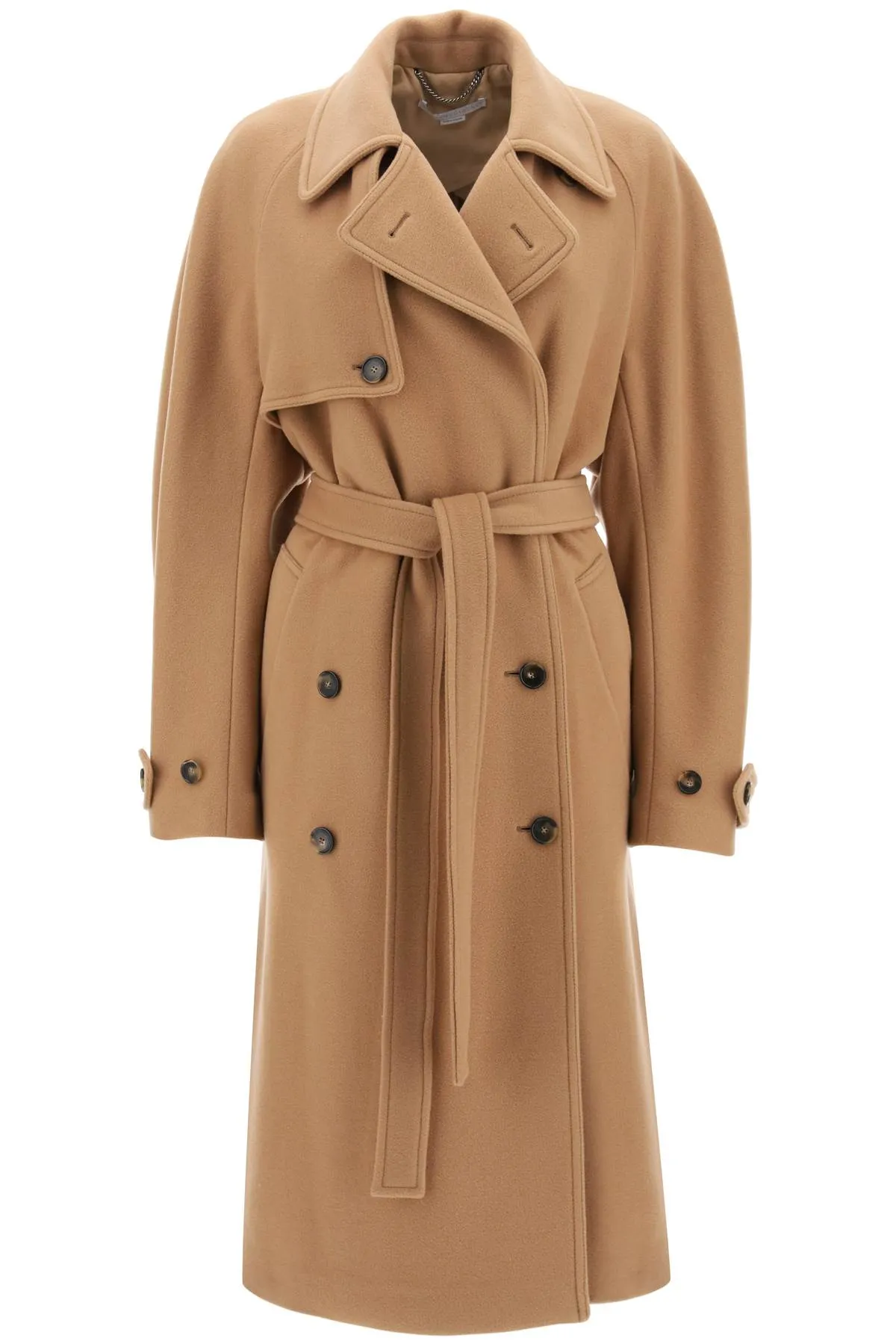 Double Breasted Wool Trench Coat