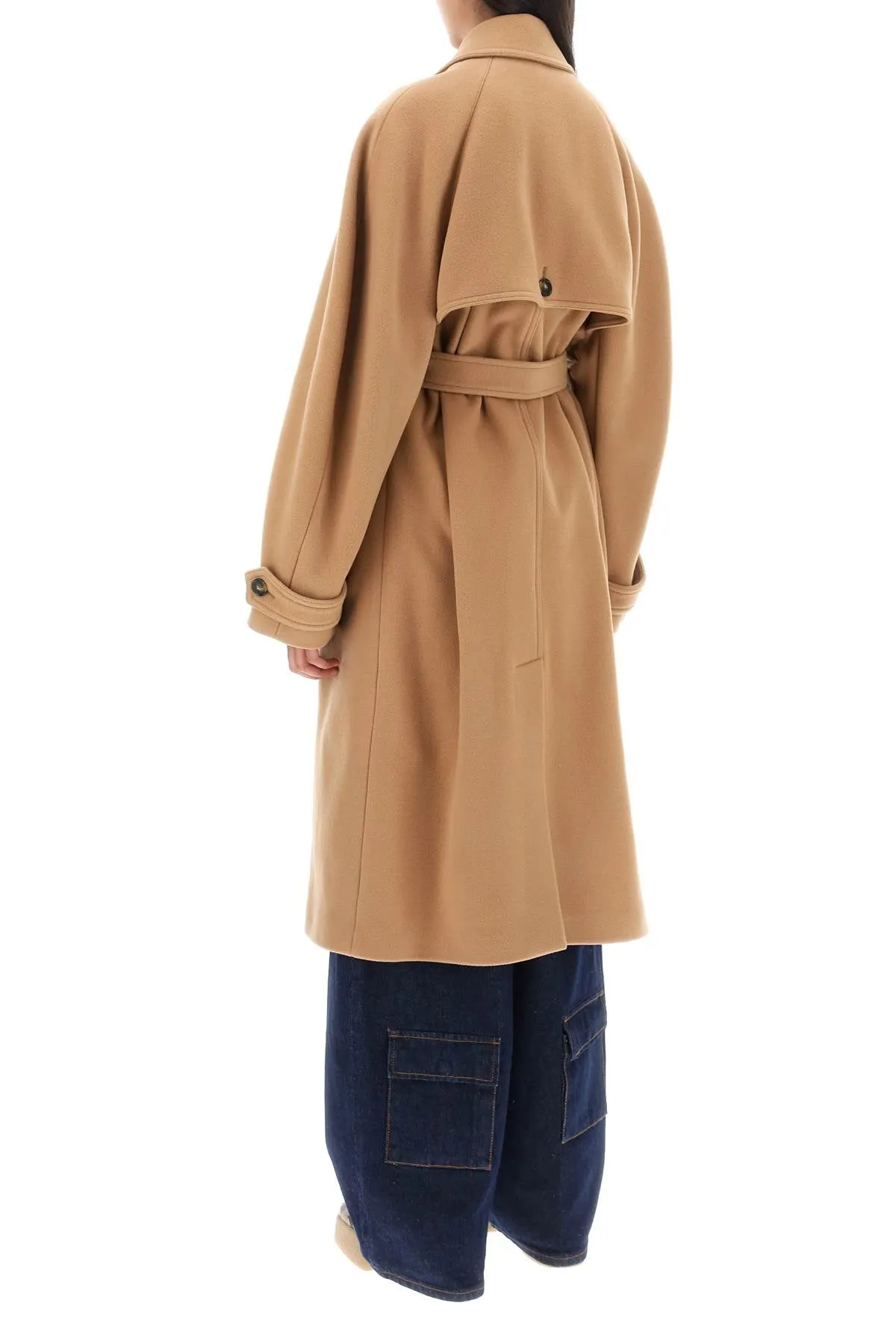 Double Breasted Wool Trench Coat