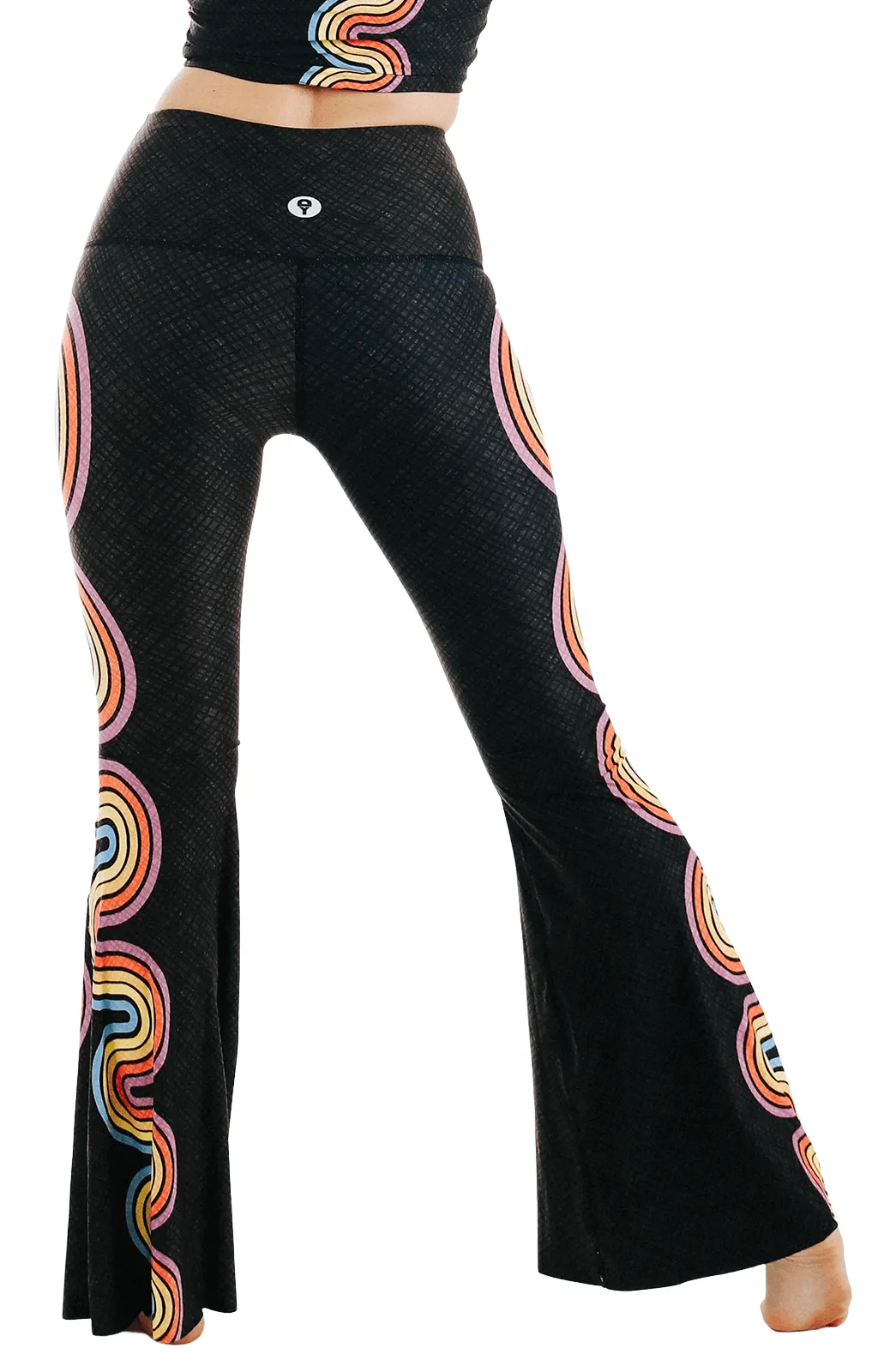 Double Rainbow Printed Bell Bottoms