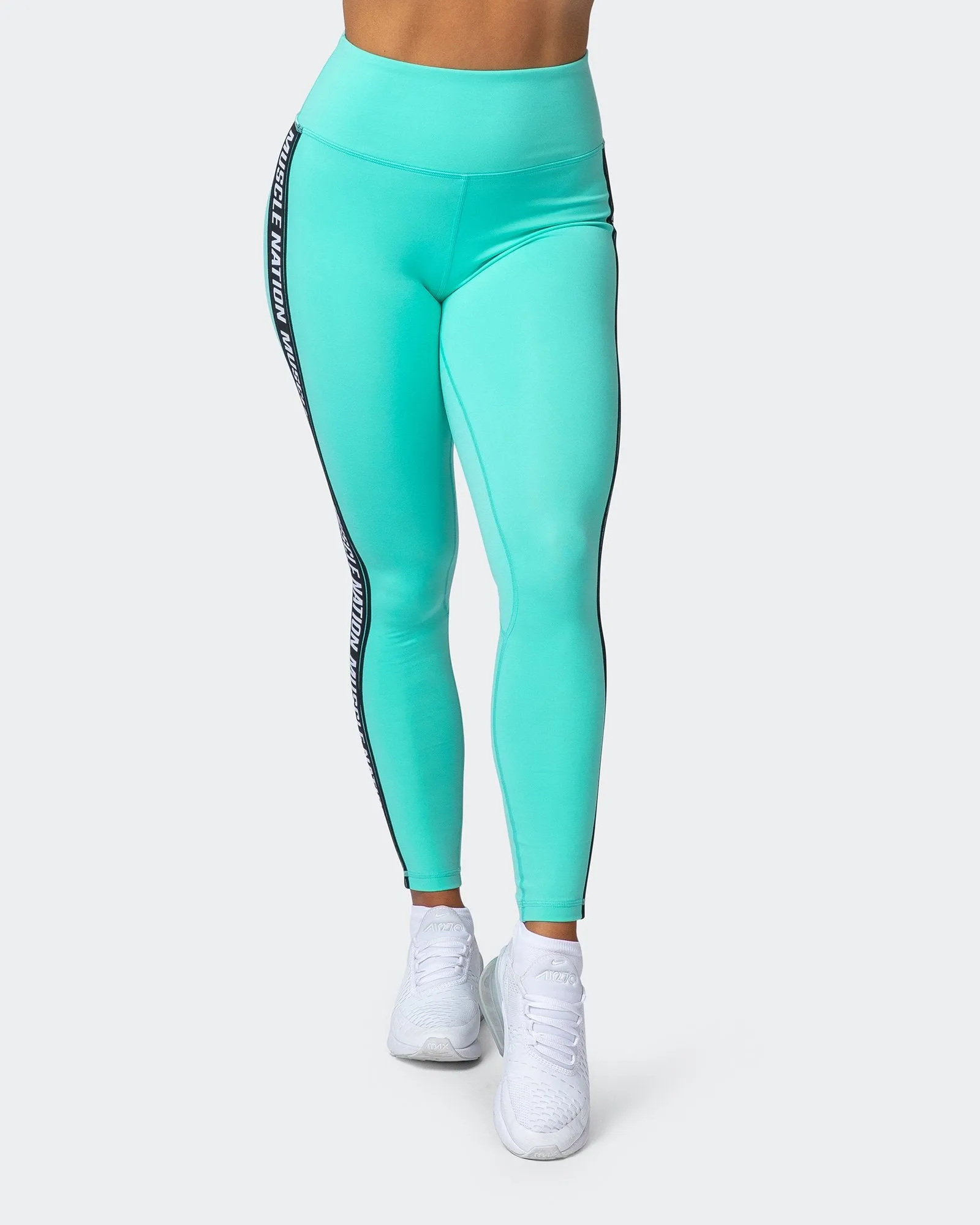 Dynamic Ankle Length Leggings - Sea Glass