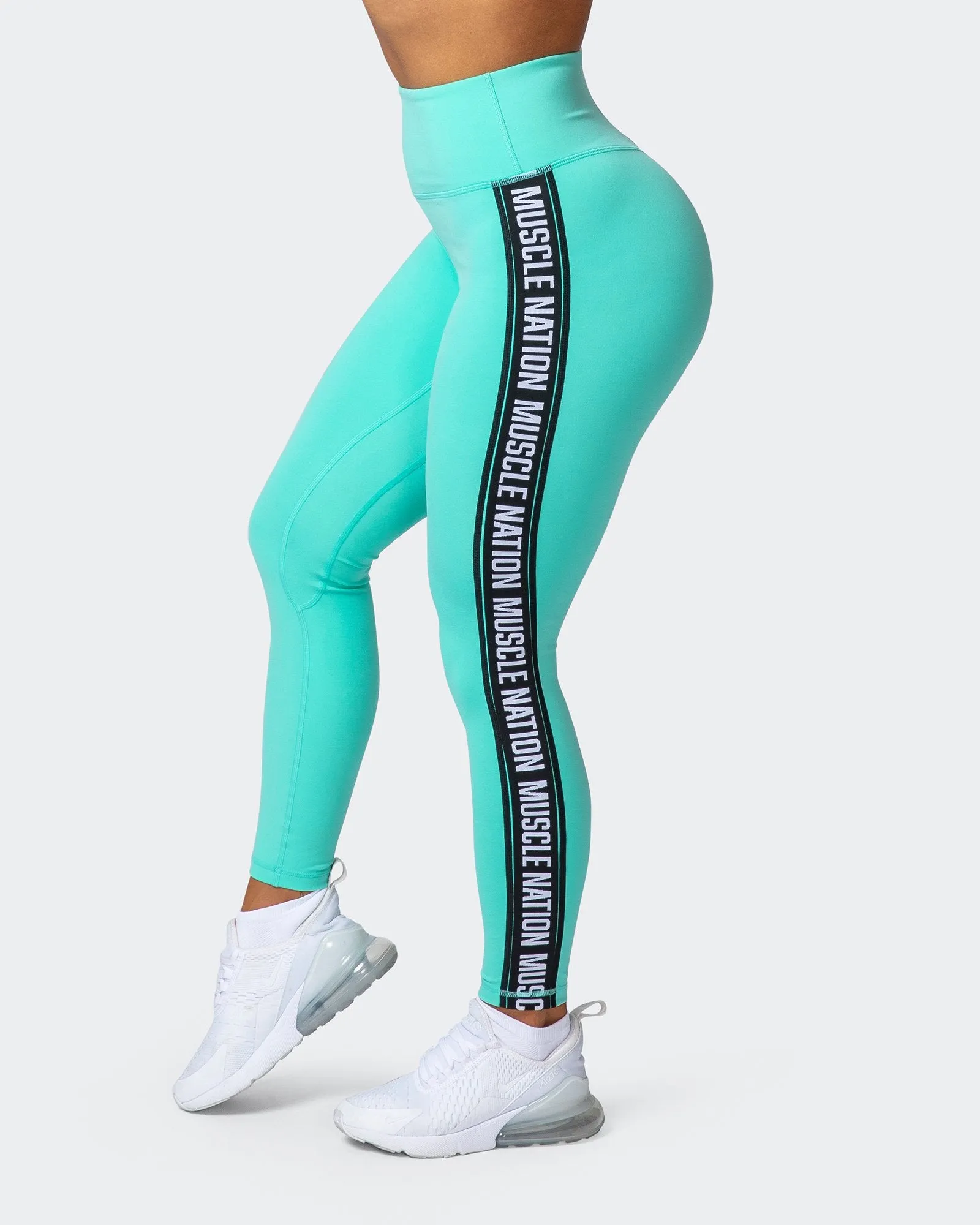 Dynamic Ankle Length Leggings - Sea Glass