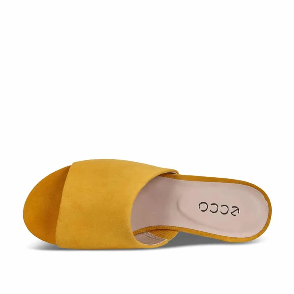 Ecco Flat Slide Sandals II 20840305366 Women's Ankle Strap Leather Summer Sandals Yellow