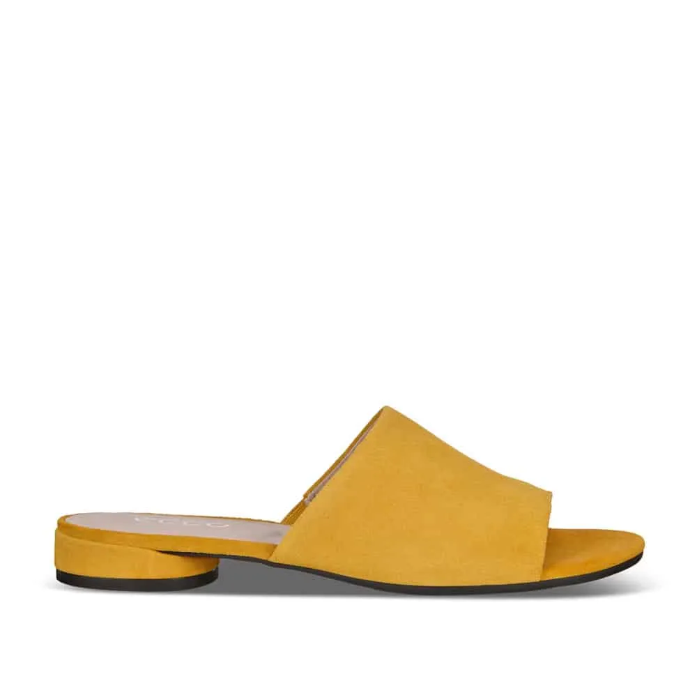 Ecco Flat Slide Sandals II 20840305366 Women's Ankle Strap Leather Summer Sandals Yellow