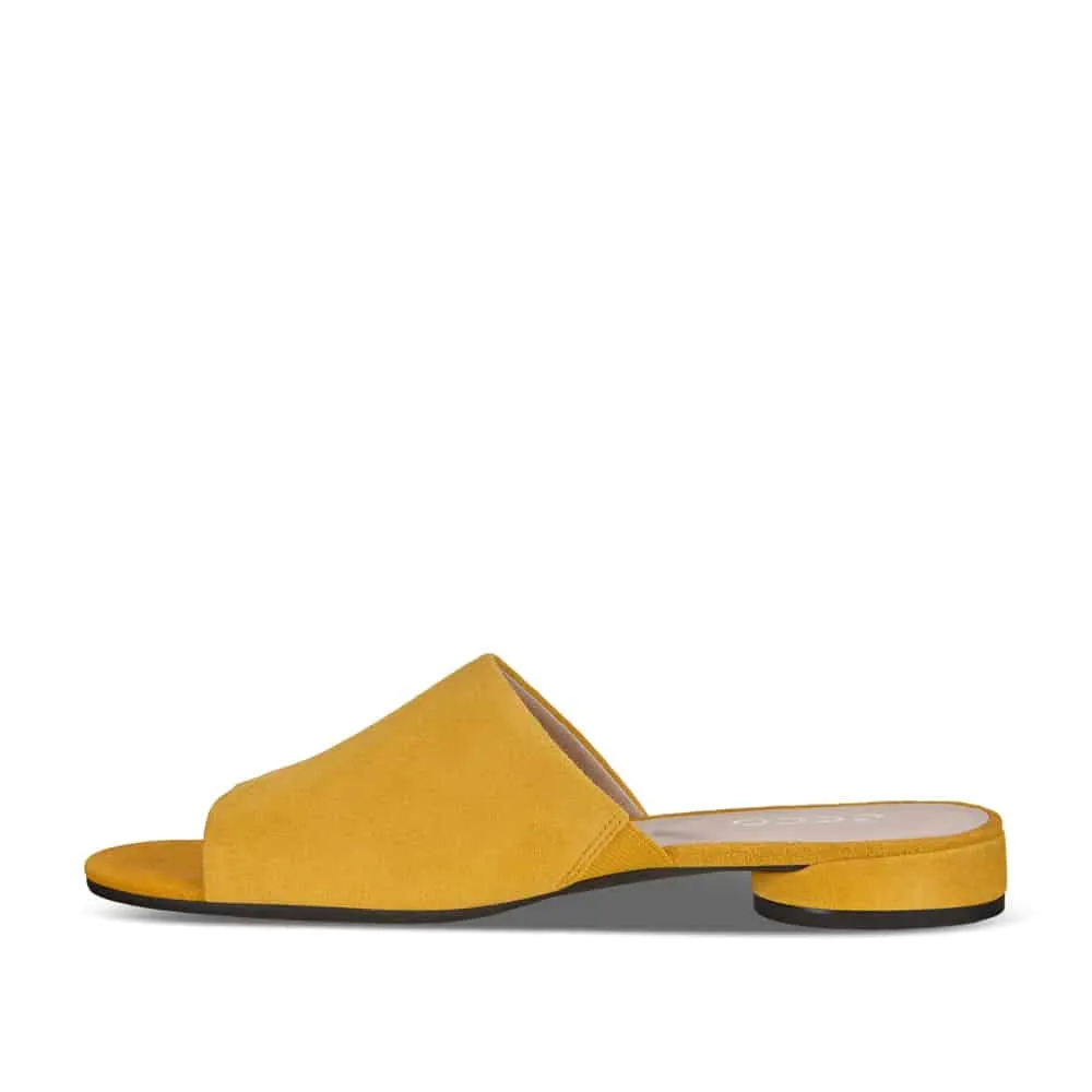 Ecco Flat Slide Sandals II 20840305366 Women's Ankle Strap Leather Summer Sandals Yellow