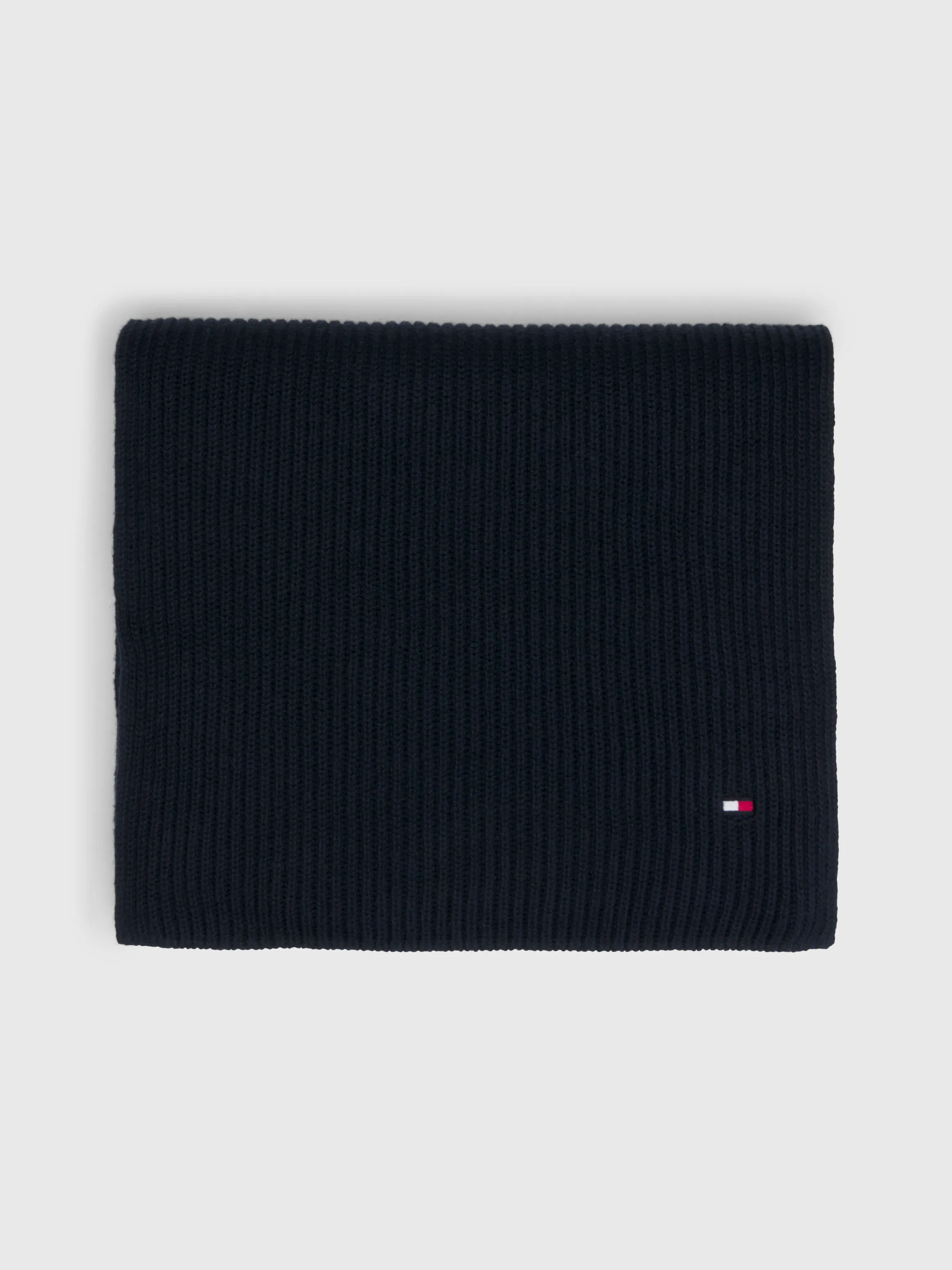 Essential Rib-Knit Flag Embroidery Scarf | Scarves | Tommy Hilfiger