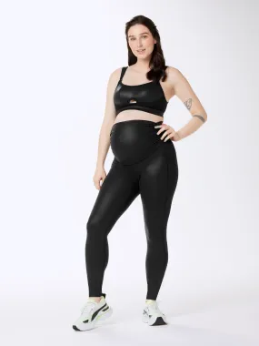 Faux Leather: Embrace Maternity Leggings