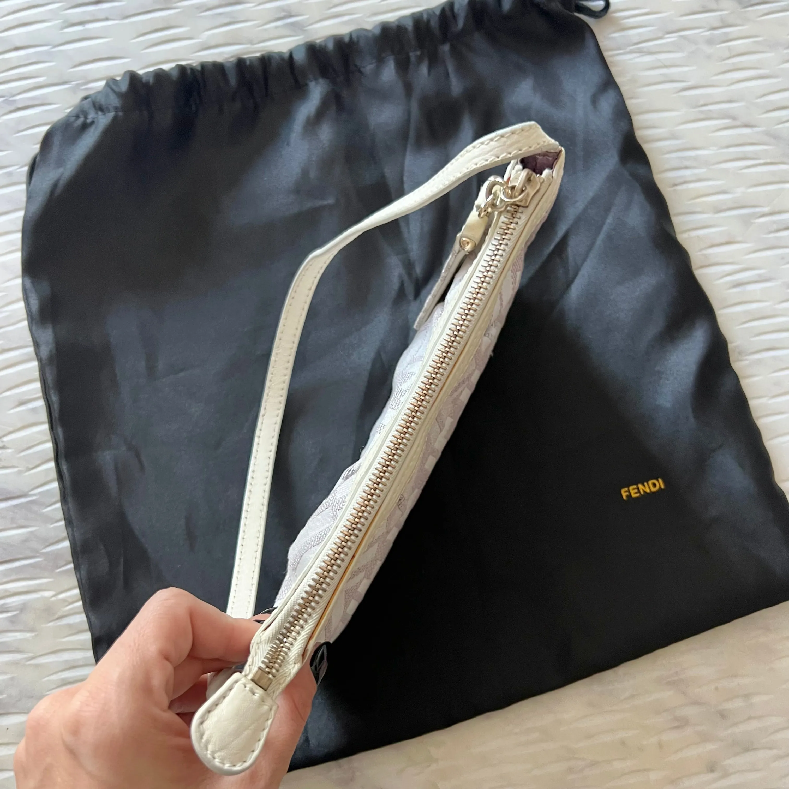 Fendi FF Zucca Canvas Pochette Bag