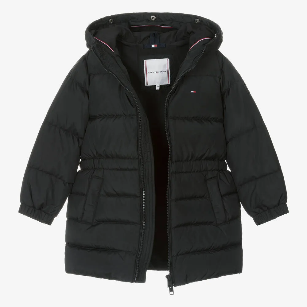 Girls Black Down Padded Coat