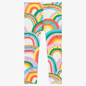 Girls Colourful Happy Rainbows Cotton Leggings