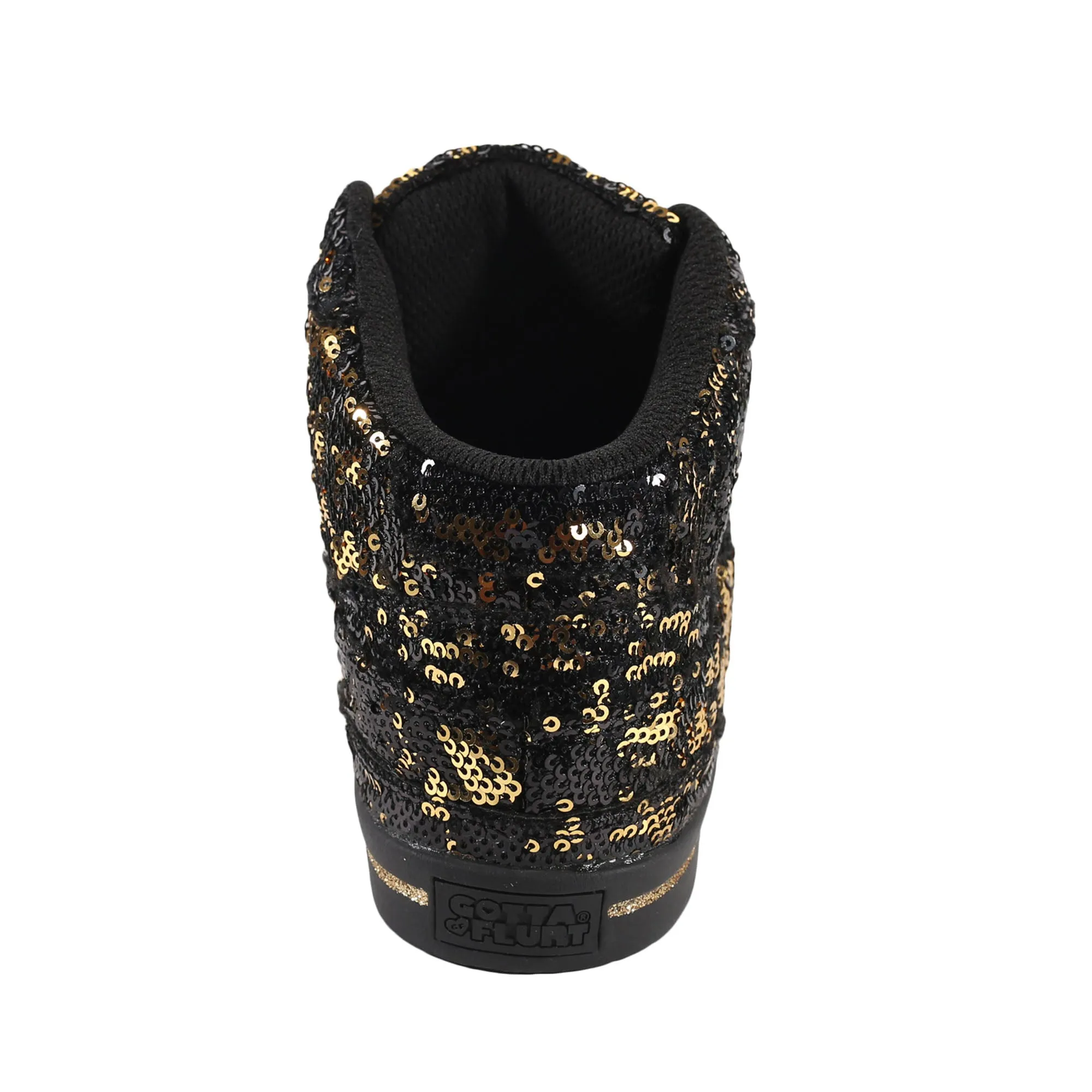 Gotta Flurt Women's Hip Hop II Black/Gold Sequin Fashion Sneaker