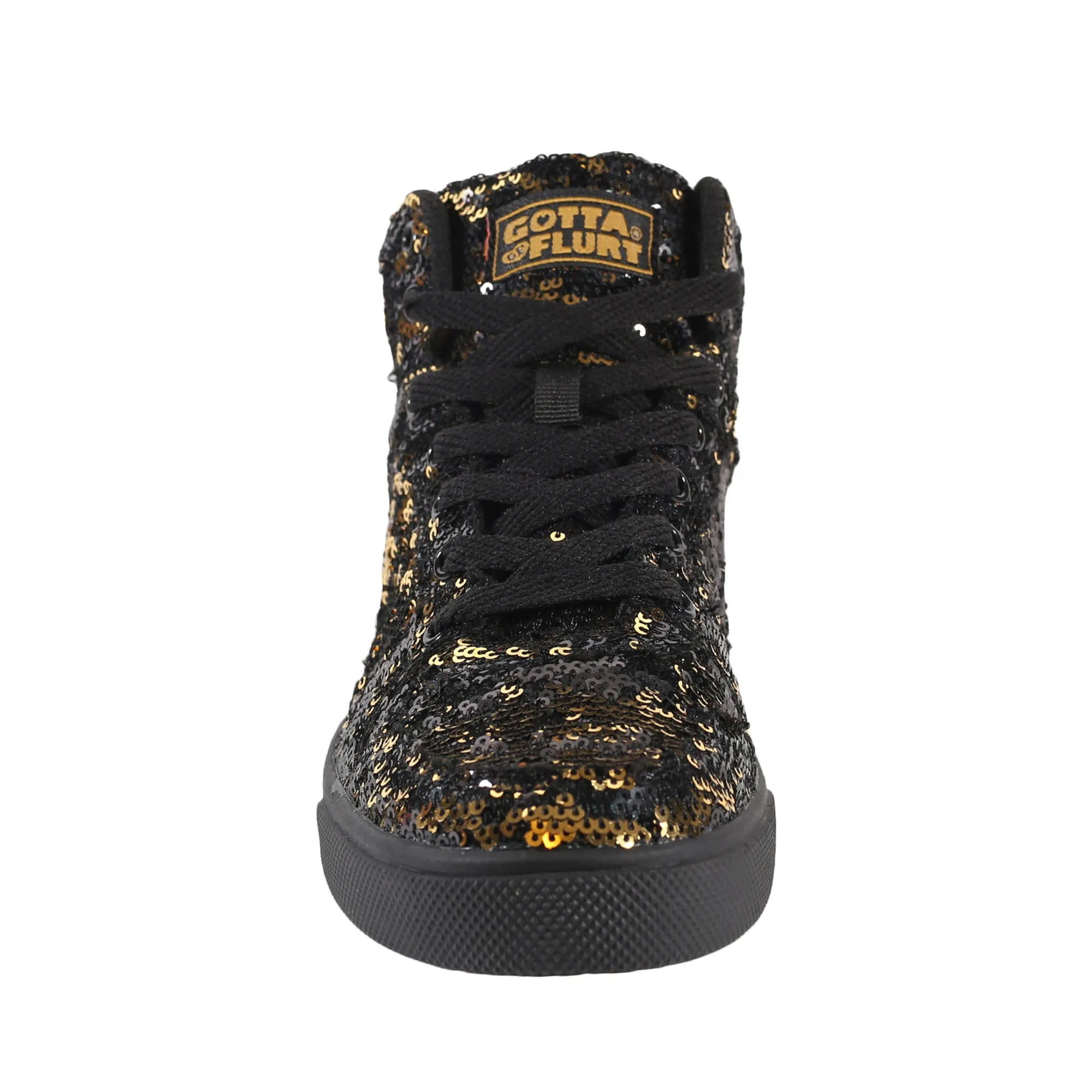 Gotta Flurt Women's Hip Hop II Black/Gold Sequin Fashion Sneaker