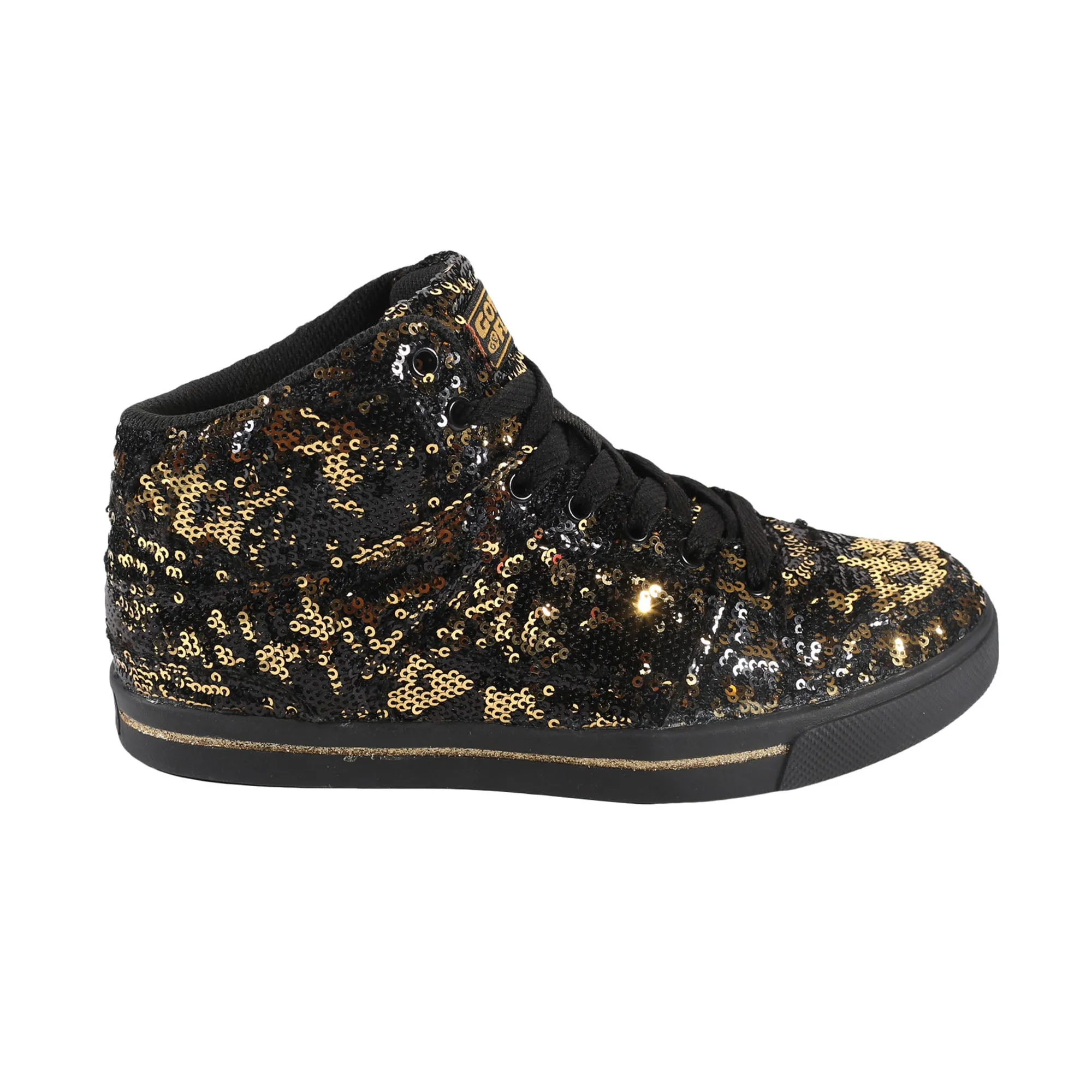 Gotta Flurt Women's Hip Hop II Black/Gold Sequin Fashion Sneaker