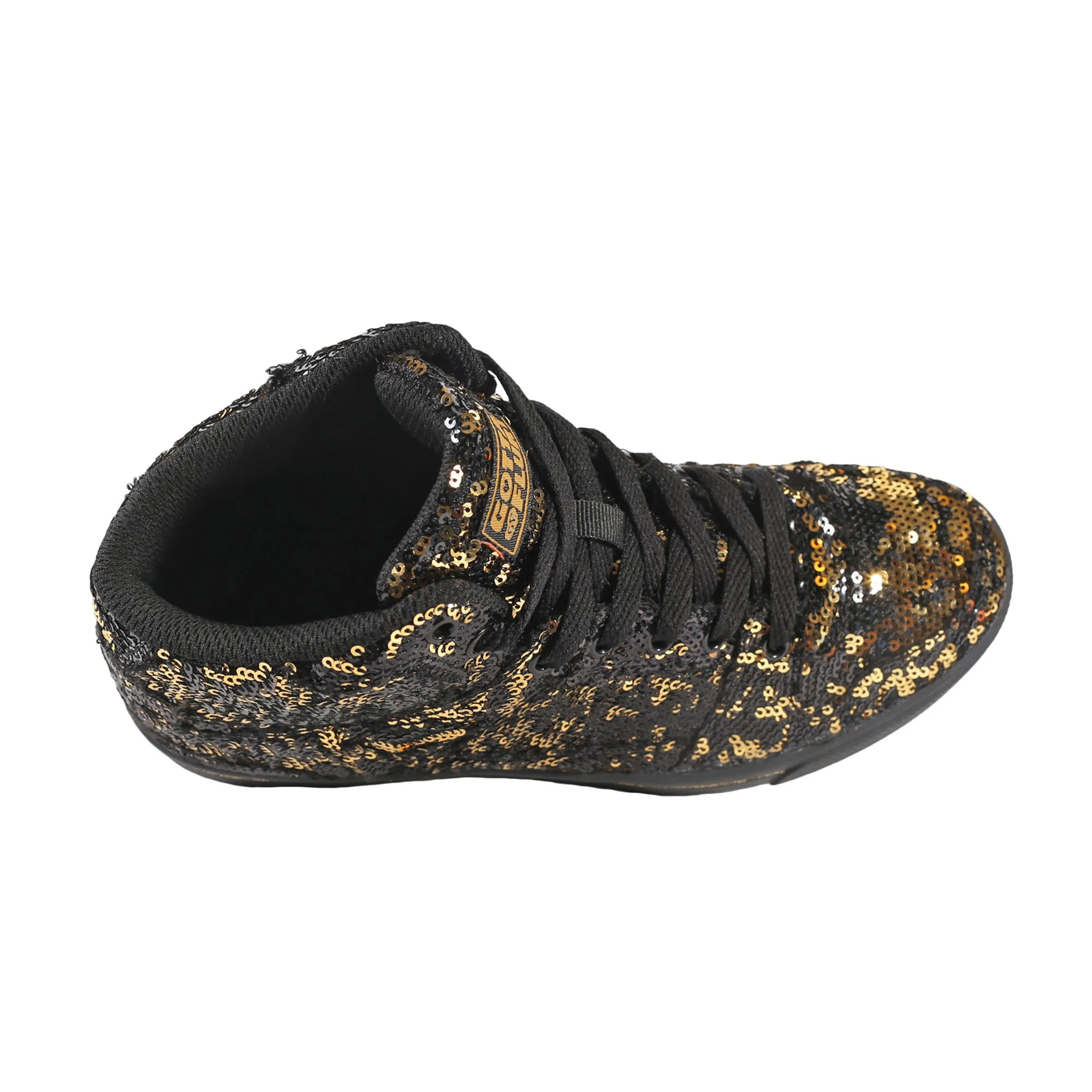 Gotta Flurt Women's Hip Hop II Black/Gold Sequin Fashion Sneaker