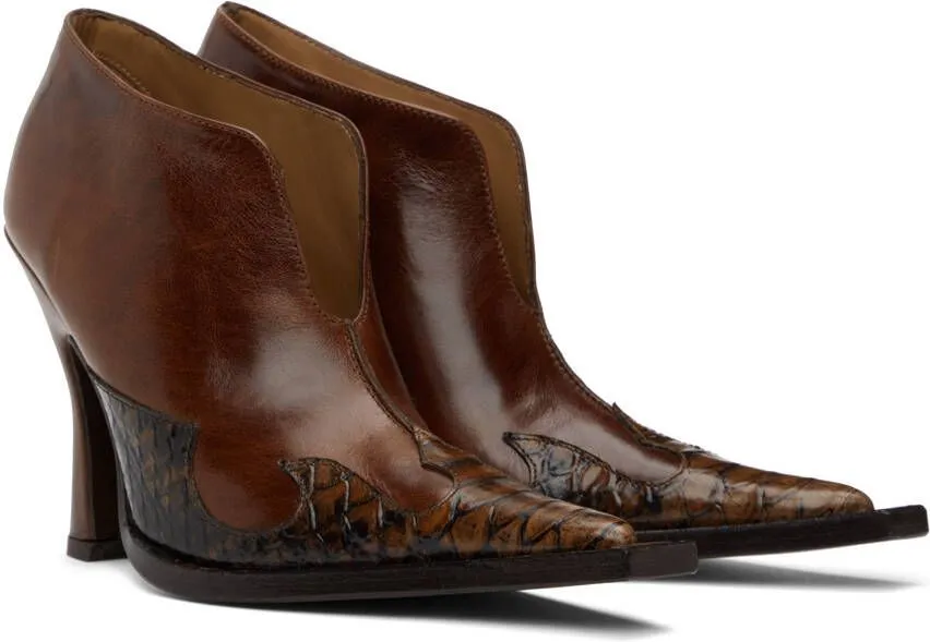 KNWLS Brown Serpent Boots