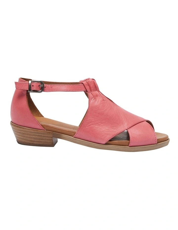 Laguna Sandals In Fuschia/Cognac Leather