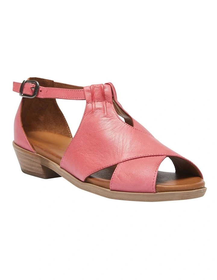 Laguna Sandals In Fuschia/Cognac Leather