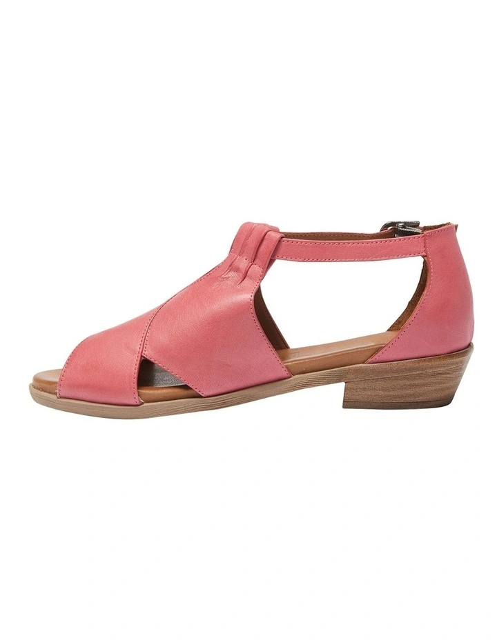 Laguna Sandals In Fuschia/Cognac Leather