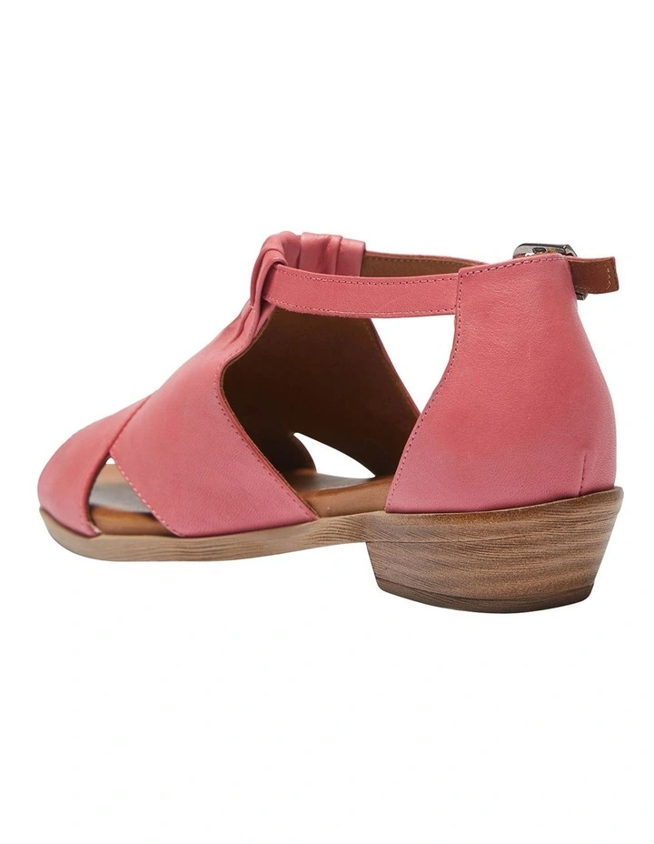 Laguna Sandals In Fuschia/Cognac Leather