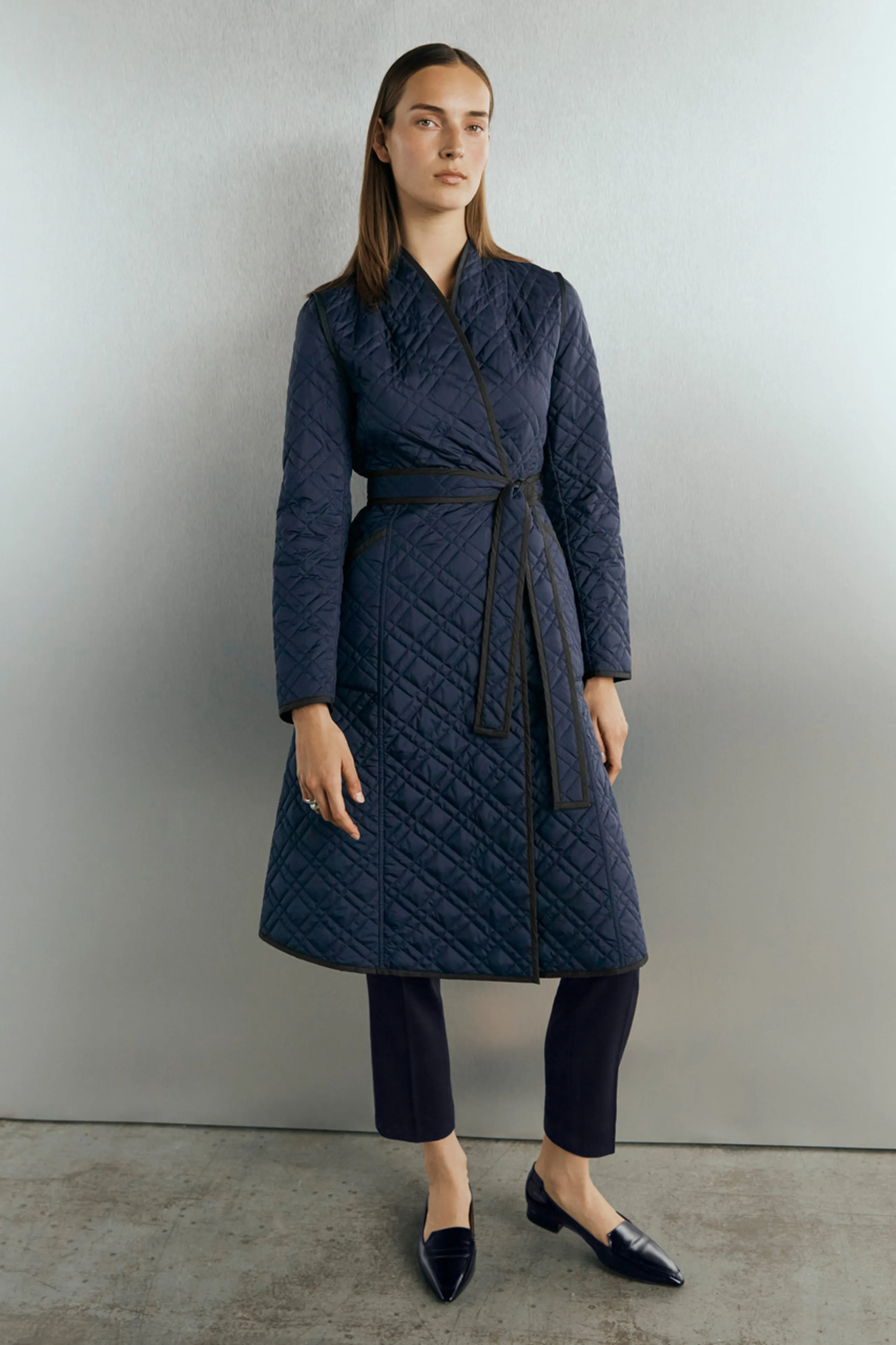 Lainston Reversible Coat Navy Quilted