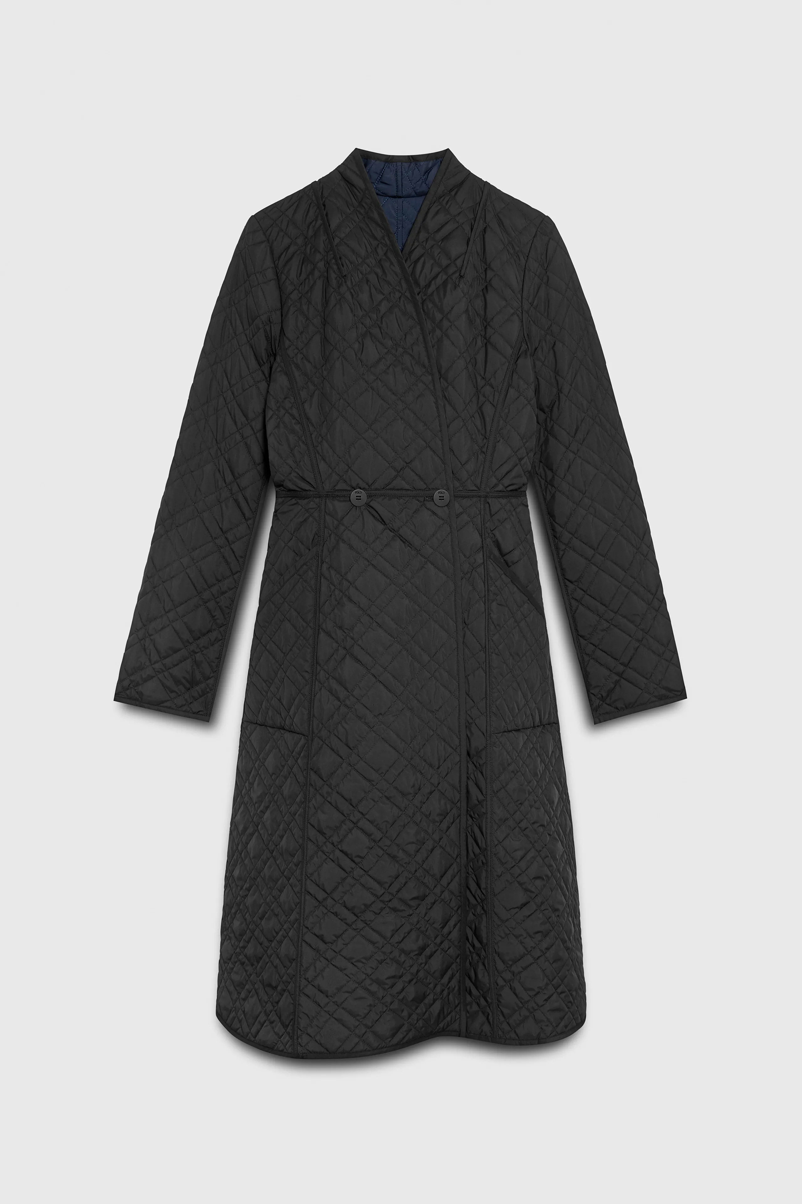 Lainston Reversible Coat Navy Quilted