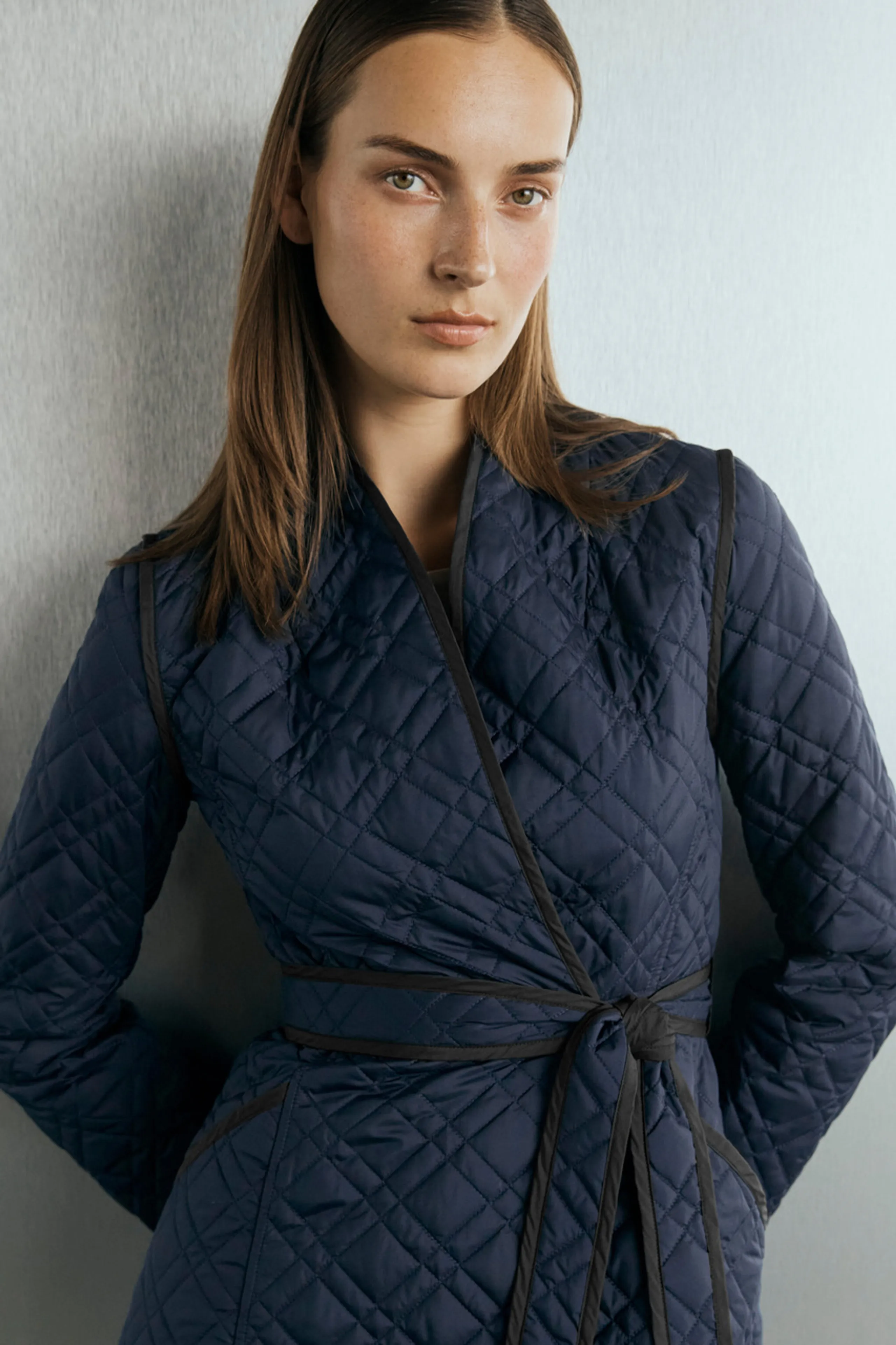 Lainston Reversible Coat Navy Quilted