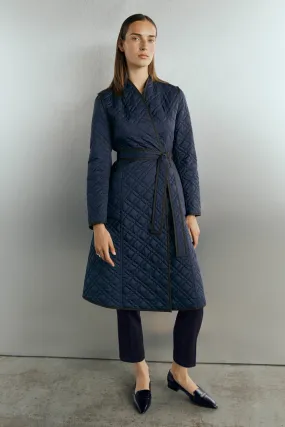 Lainston Reversible Coat Navy Quilted