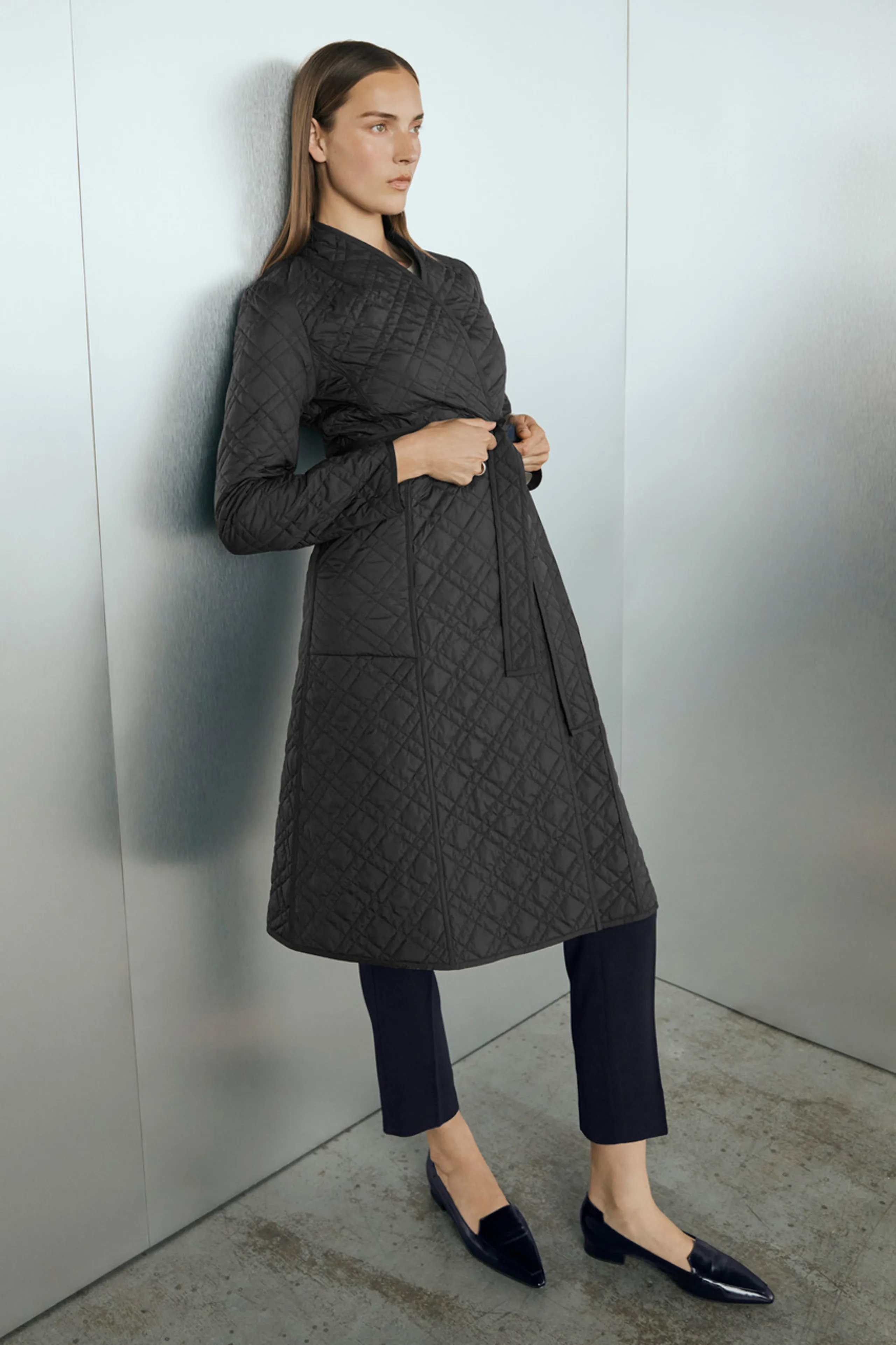 Lainston Reversible Coat Navy Quilted