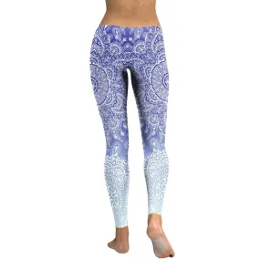 MANDALA Leggings Women Fitness Pants Flowers Printing Fashion Workout Leggins Outwear Slim Legin