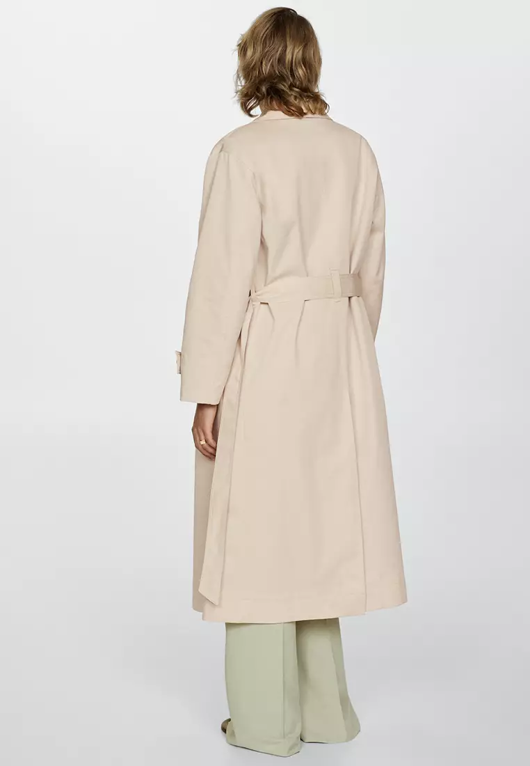 Mango Double-Button Trench Coat