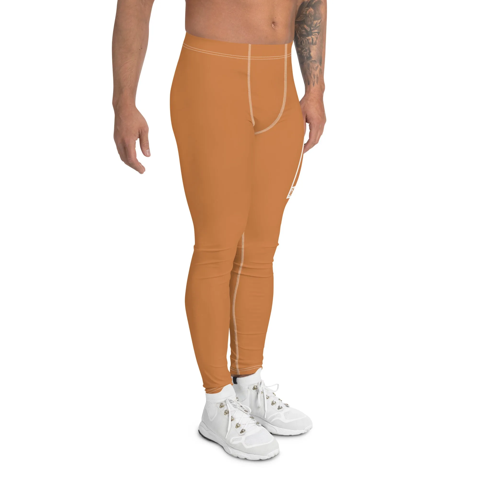 Men's Athletic Workout Leggings For Jiu Jitsu 007 - Raw Sienna