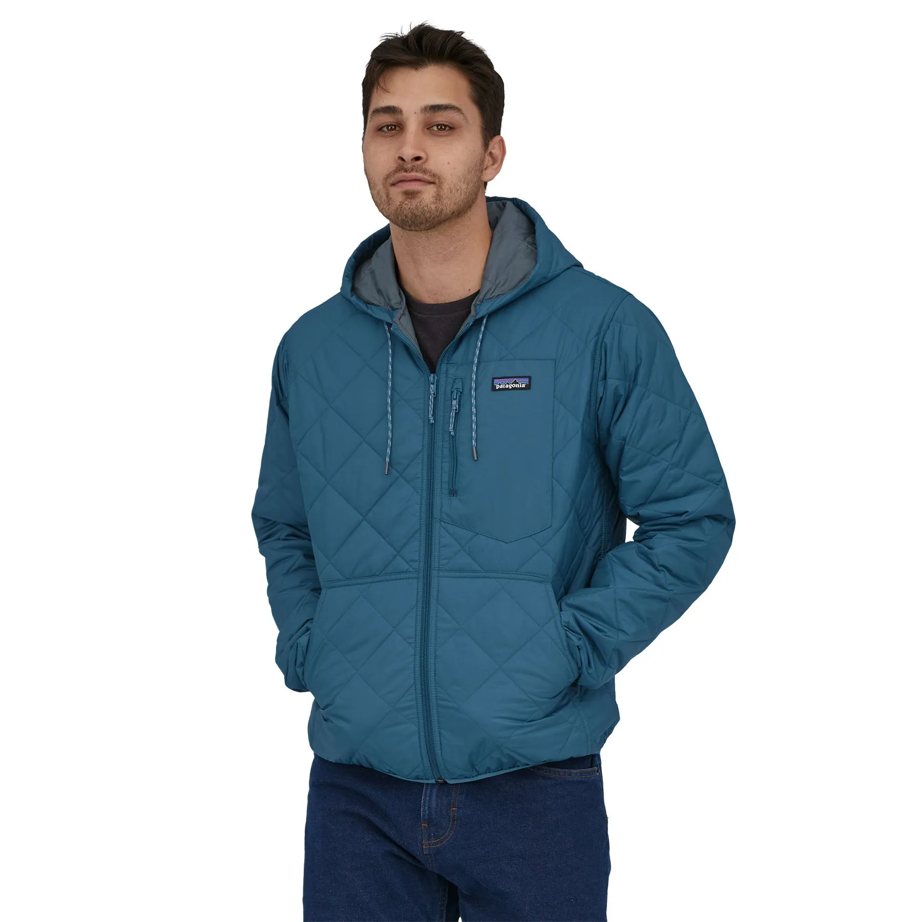 Men's Diamond Quilted Bomber Hoody