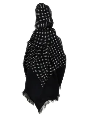 Micro Hearts Scarf Scarves, Foulards White/Black