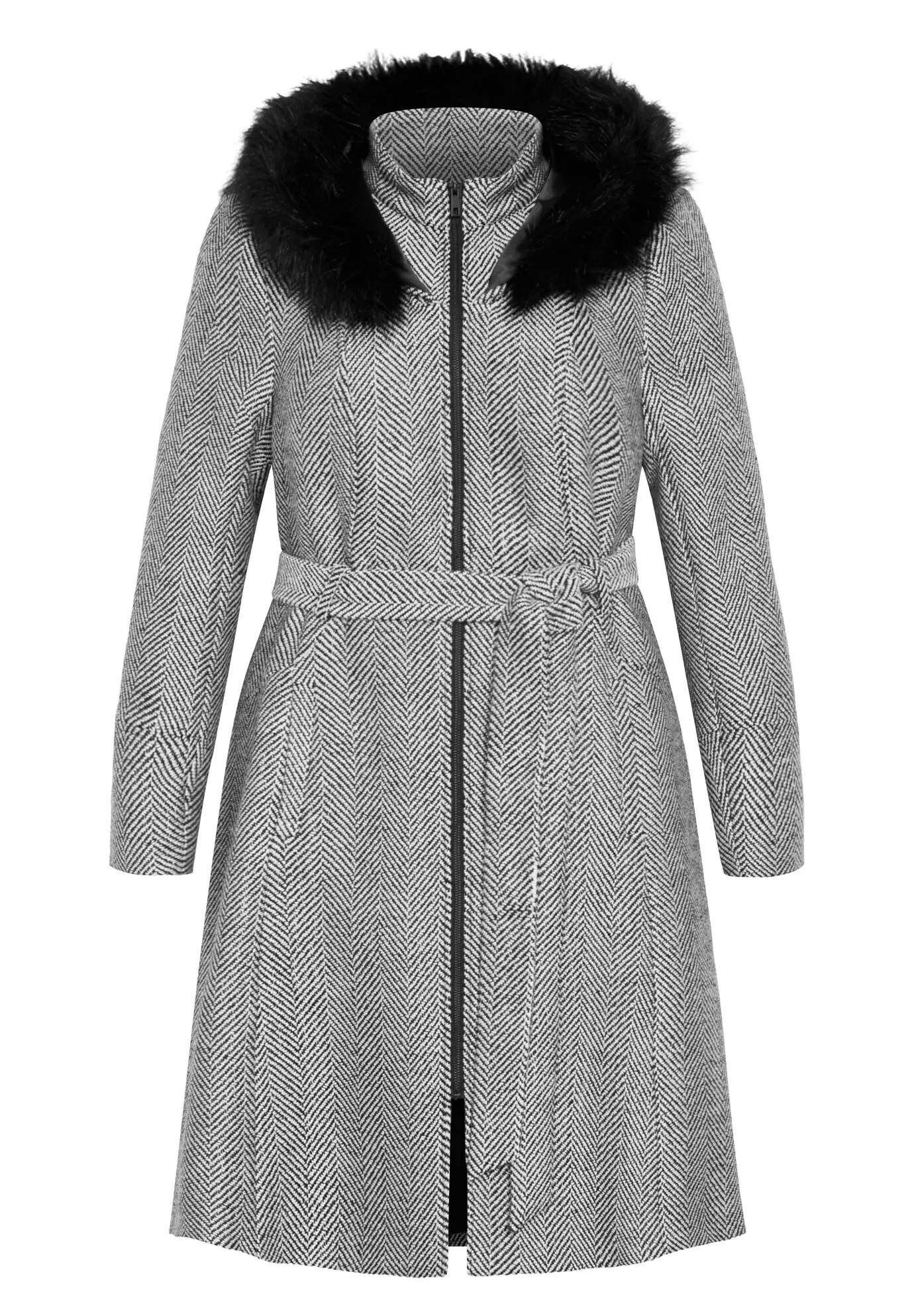 Mysterious Coat - black tweed