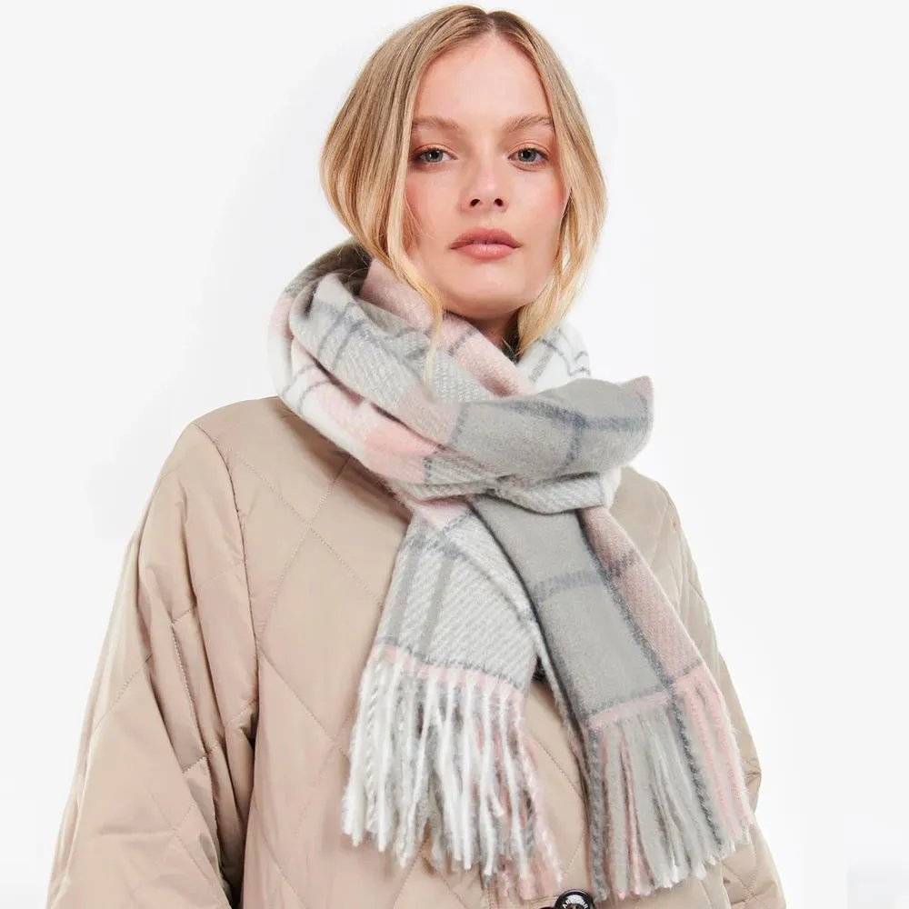 Nancy Tartan Wrap Grey Rose