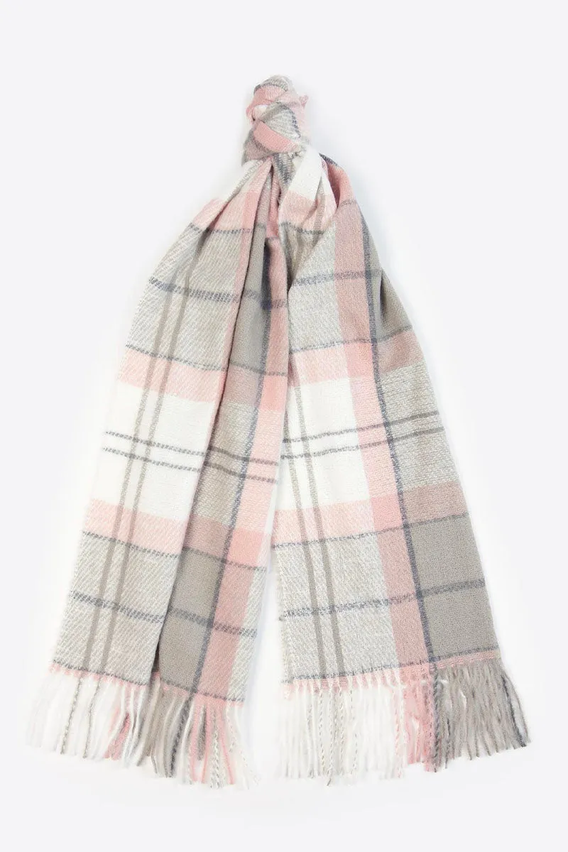 Nancy Tartan Wrap Grey Rose