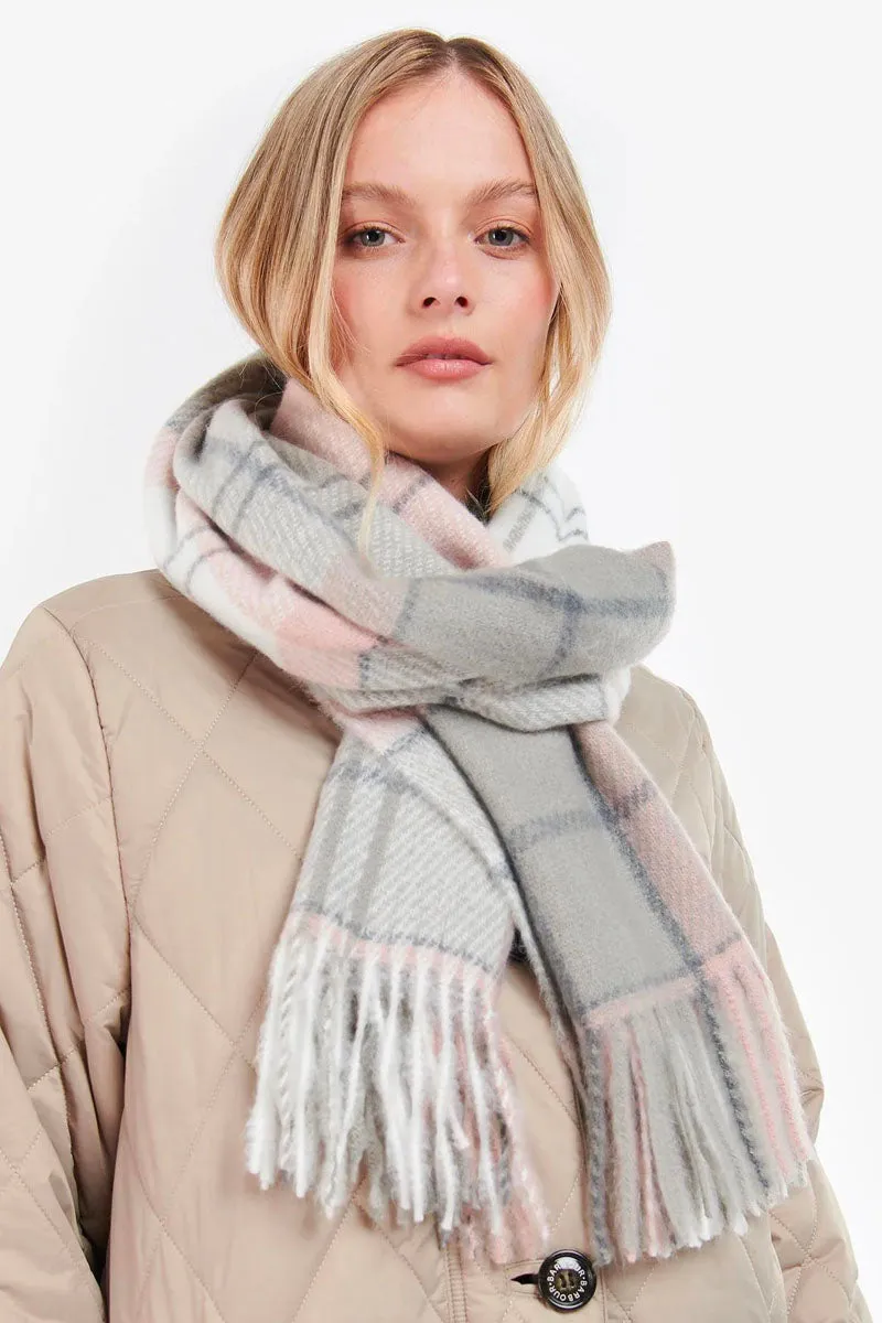 Nancy Tartan Wrap Grey Rose