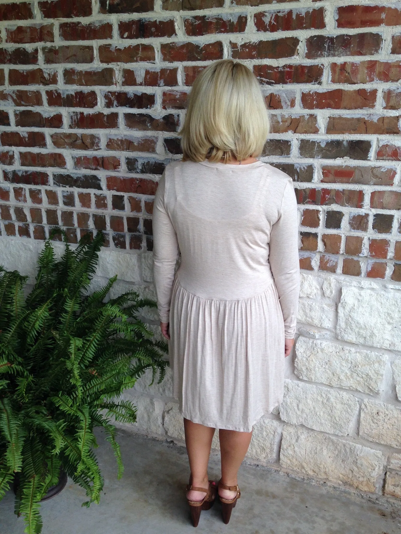 Oatmeal Beige Dress